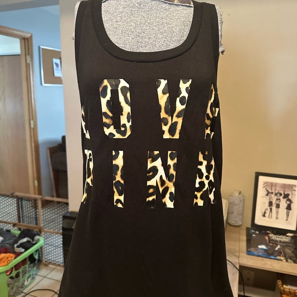 Pink Victoria Secret Cheetah tank top - Picture 1 of 4